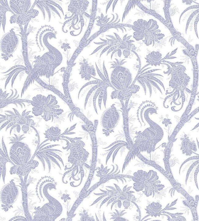Balinese Peacock Wallpaper by Scalamandre Lavender