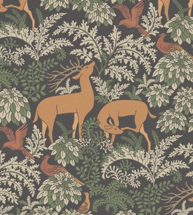 Balmoral Wallpaper by Warner House Charcoal