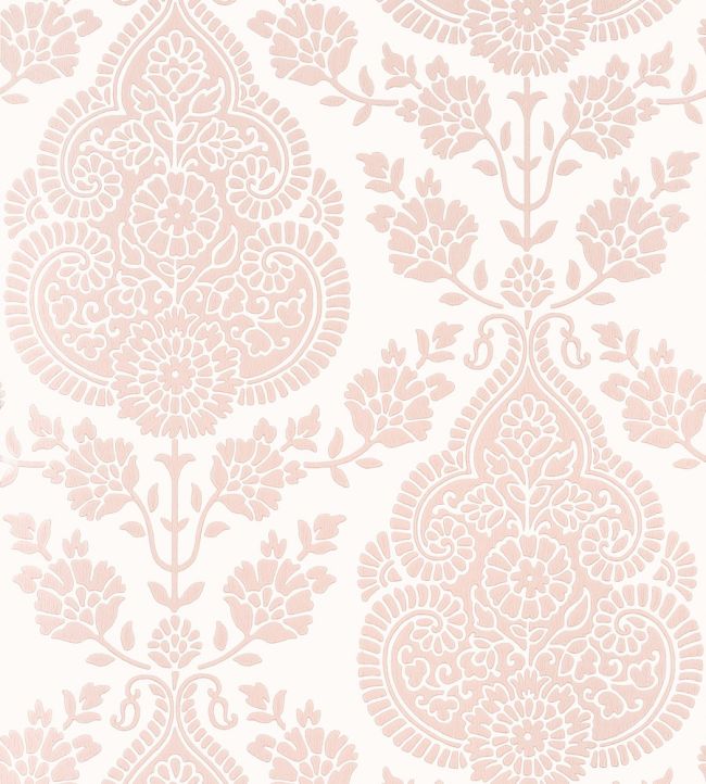 Balmuccia Damask Wallpaper by Anna French Blush