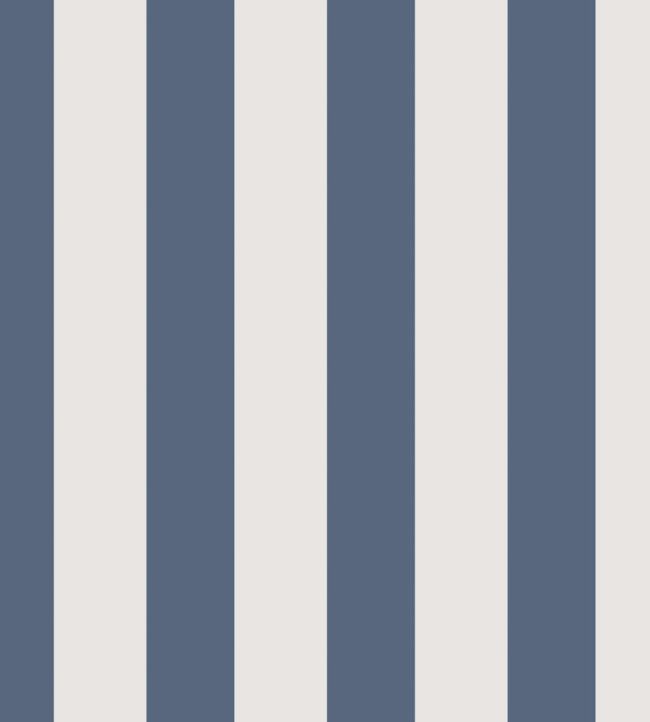 Baltic Rayure Wallpaper by Casadeco Marine/Blanc