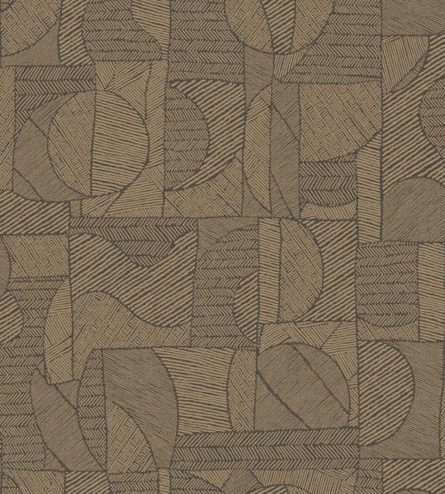 Baman Wallpaper by Casadeco Or / Noir