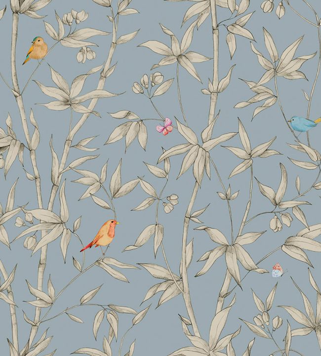Bambou Wallpaper by Jannelli&Volpi Blue