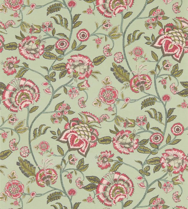 Barmeri Wallpaper by Clarke & Clarke Sage/Blush