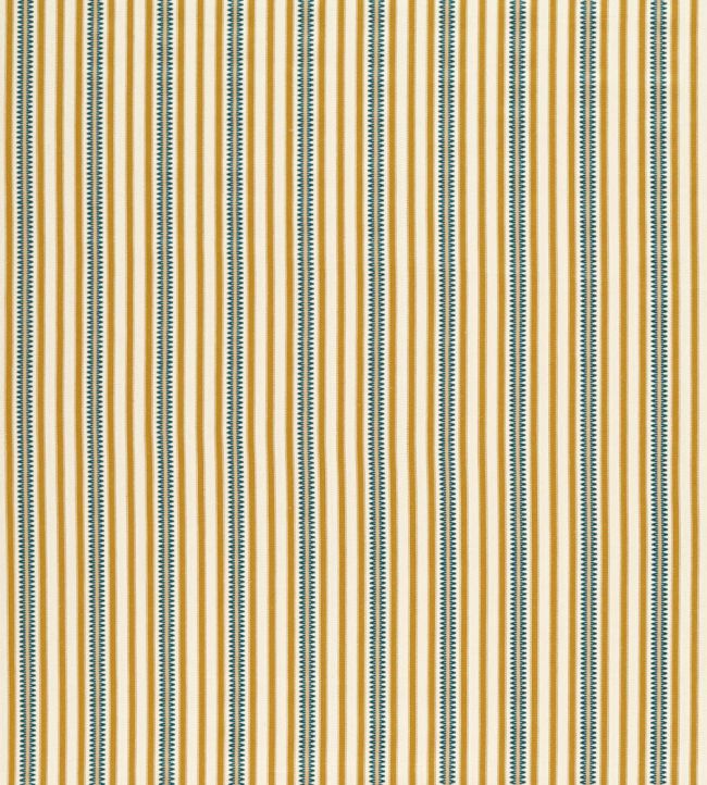 Barneby Stripe Fabric by Sanderson Honey/Teal