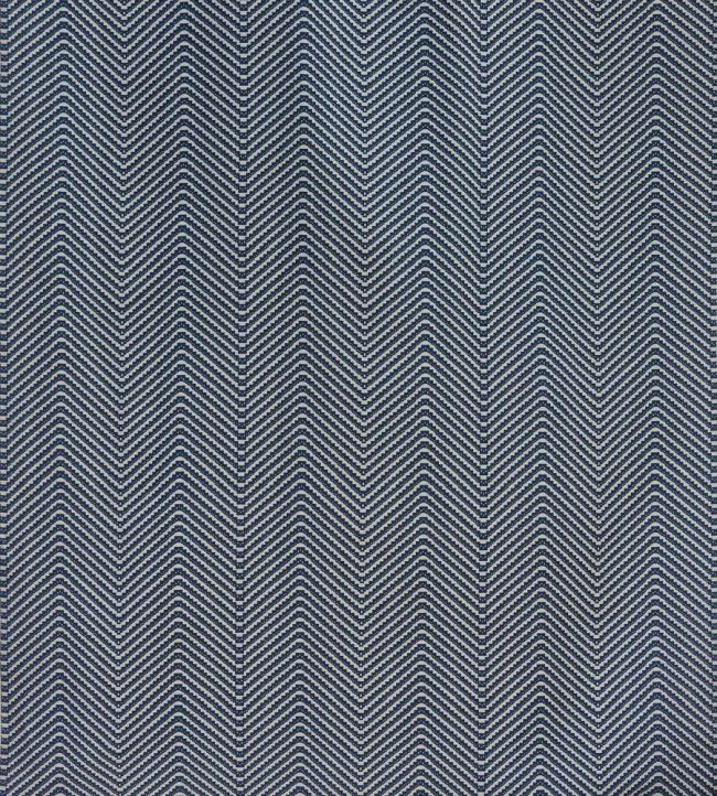 Chevron Fabric by Barneby Gates Ink Blue