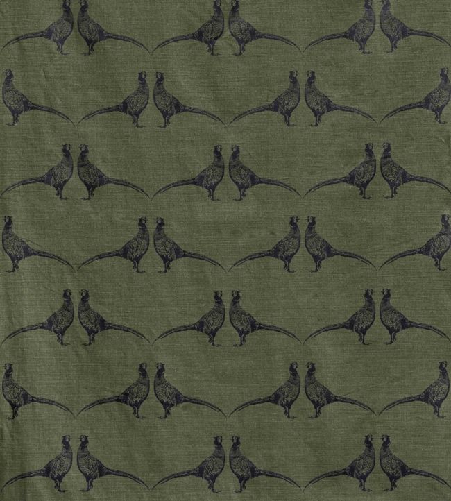 Pheasant Fabric by Barneby Gates Camo Green