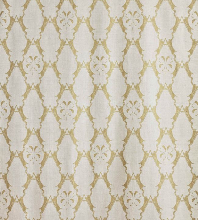 Boxing Hares Fabric by Barneby Gates Gold