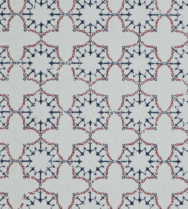Anchor Tile Wallpaper by Barneby Gates Red/White/Blue
