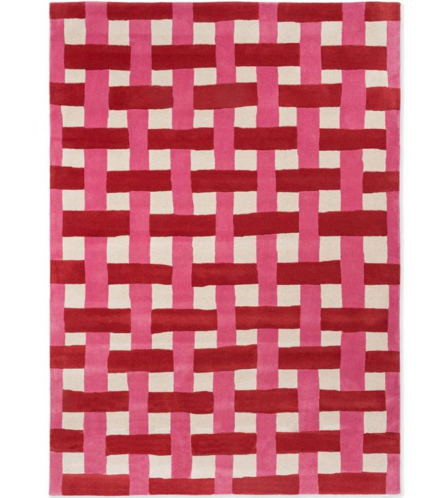 Harlequin Basket Weave rug Coral/Rose 144102140200-US Coral/Rose