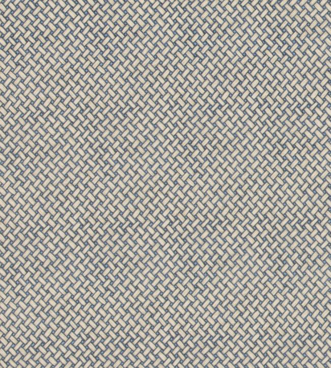 Basketweave Fabric by Mulberry Home Blue