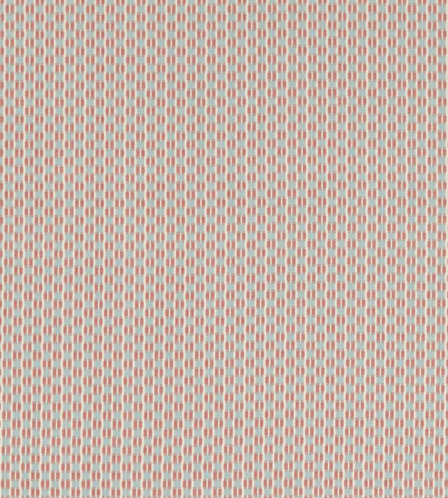 Batak Check Fabric by Sanderson Coral/Mineral