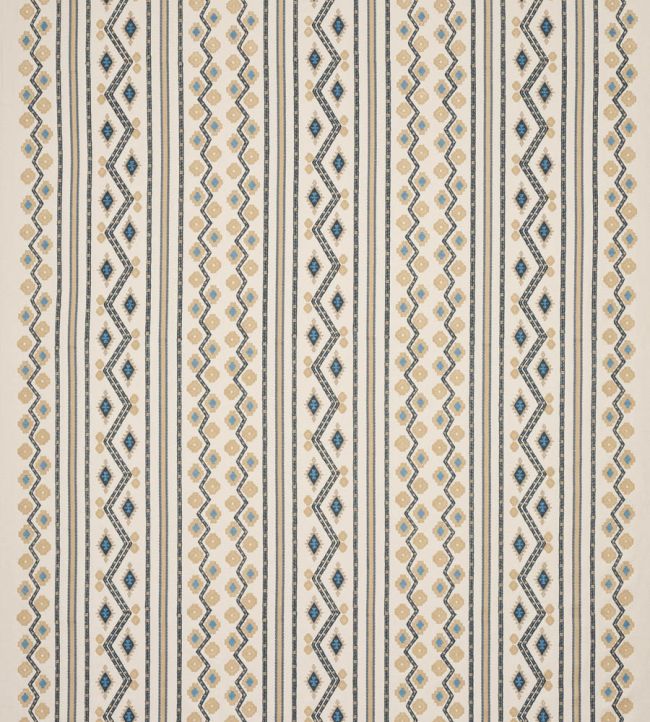 Bayton Fabric by Colefax And Fowler Blue/Cream