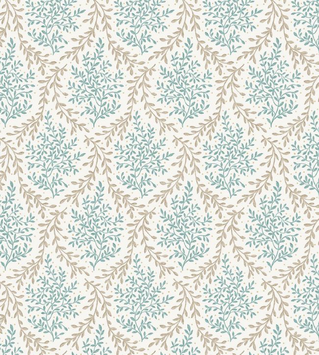 Bedgebury Fabric by Nina Campbell Aqua/Beige