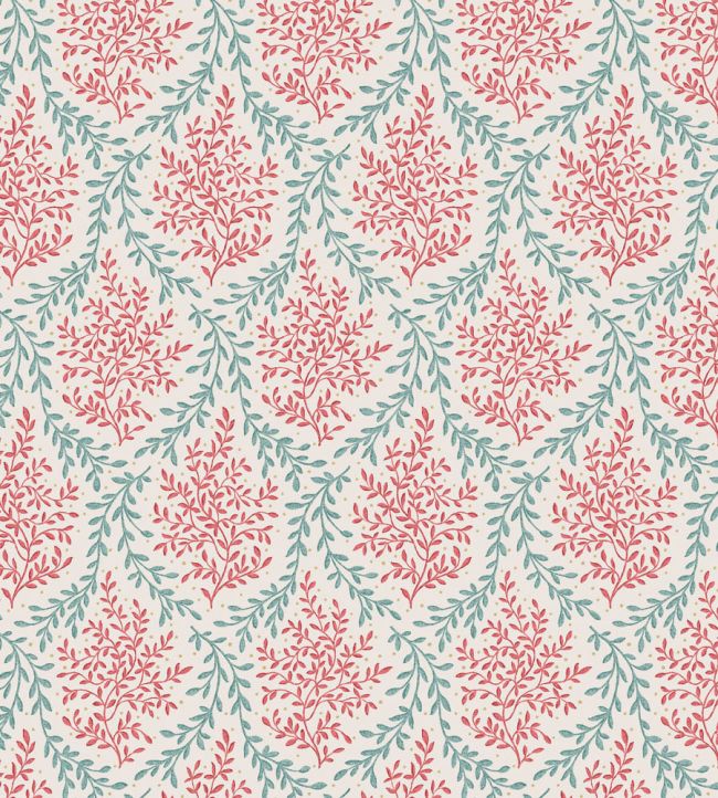 Bedgebury Fabric by Nina Campbell Red/Teal
