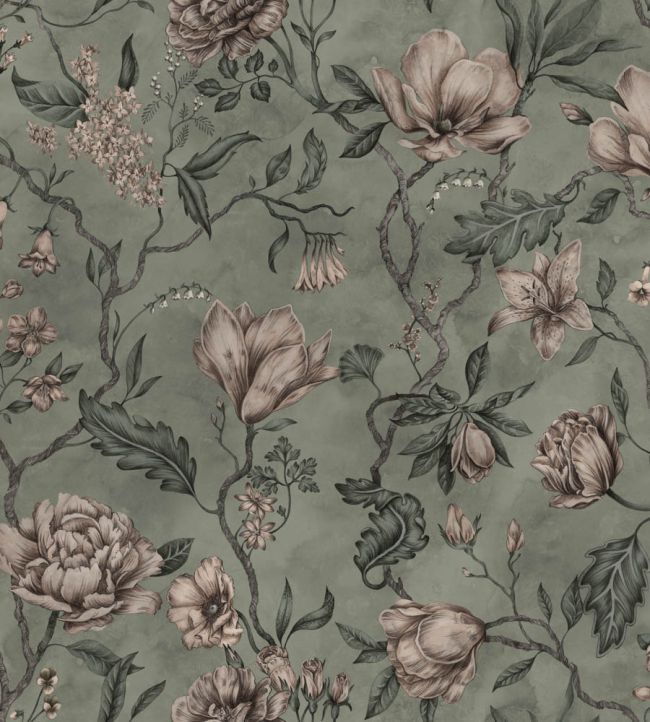 Belinda Wallpaper by Sandberg Garden Green