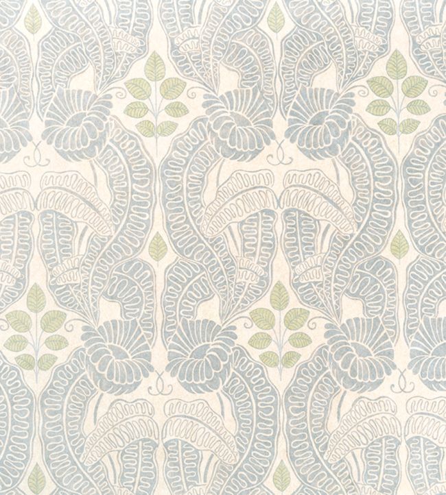 Belle De Nuit Fabric by Christopher Farr Cloth Pale Blue