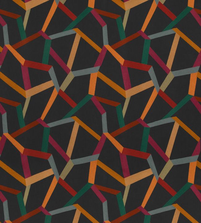 Beltane Fabric by Mulberry Home Midnight Blue