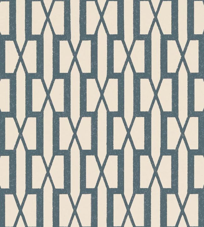 Belvedere Wallpaper by Schumacher Peacock Blue