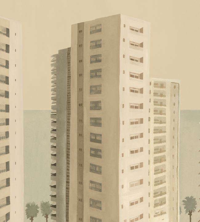 Benidorm Mural by Tres Tintas Beige