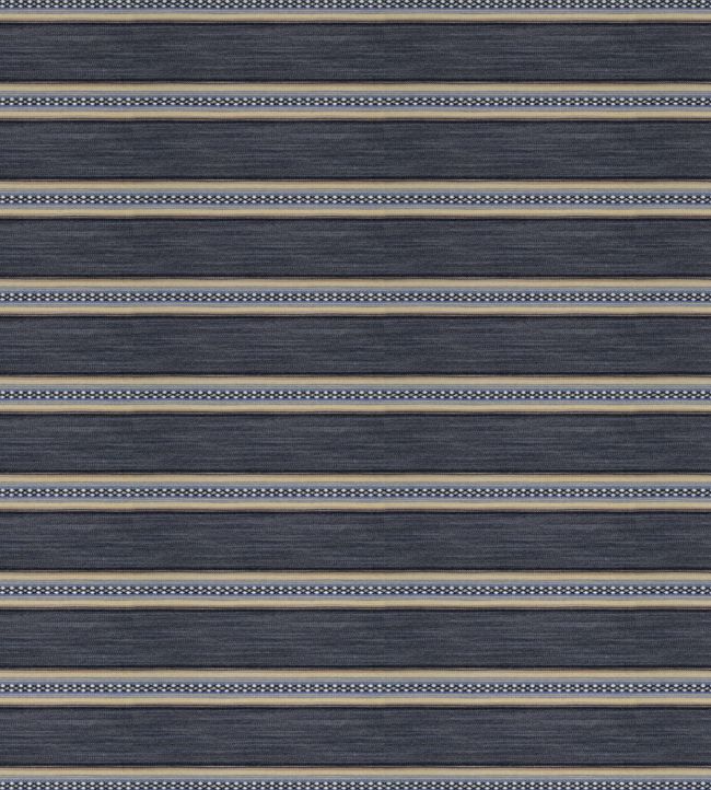 Berber Stripe Fabric by Madeaux 04 Indigo