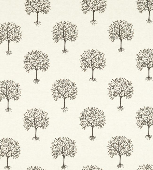 Bergamot Fabric by Clarke & Clarke Charcoal/Linen