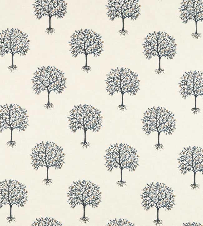 Bergamot Fabric by Clarke & Clarke Denim/Midnight