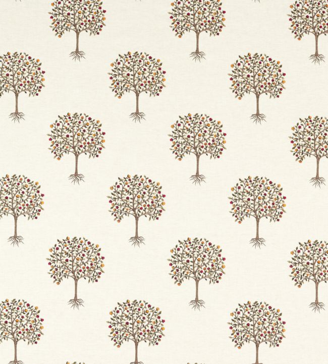 Bergamot Fabric by Clarke & Clarke Multi/Linen