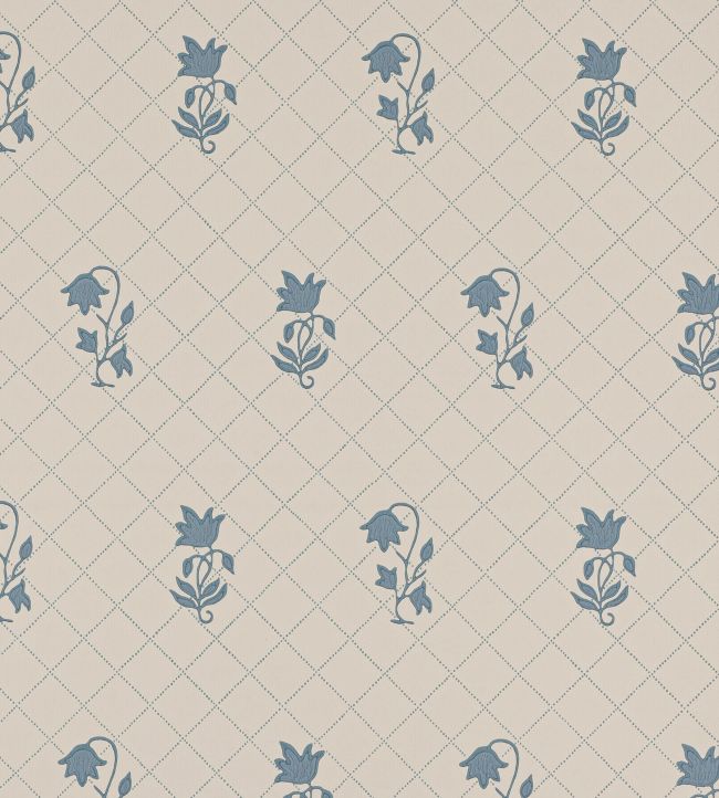 Berkeley Sprig Wallpaper by Colefax and Fowler Blue