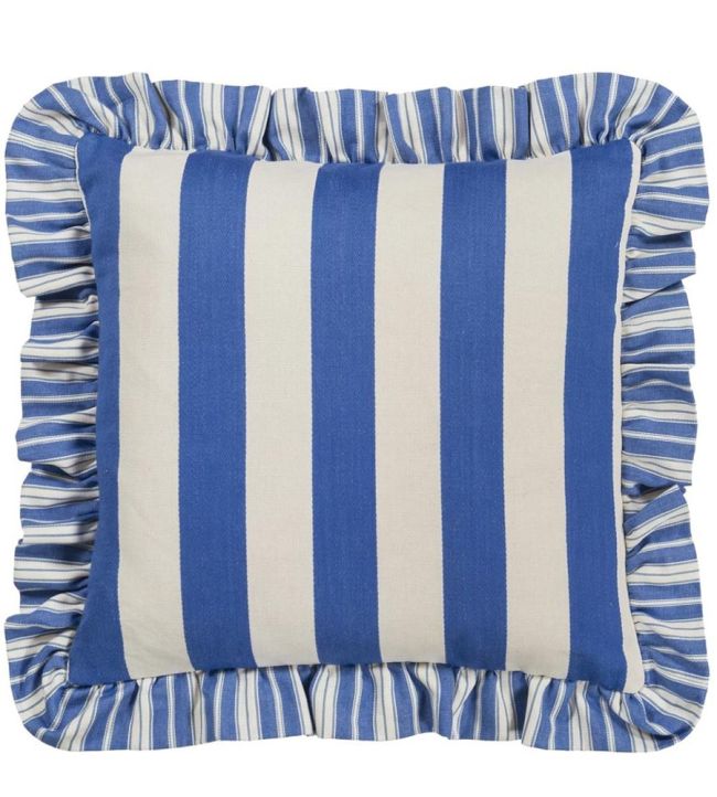 Berkeley Stripe Cushion 43 x 43cm by Designers Guild Cobalt