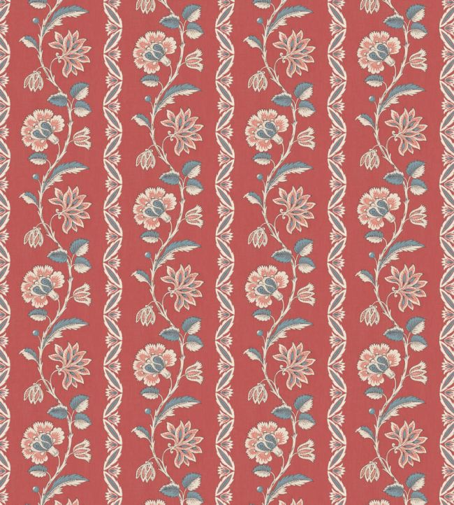 Bertin Fabric by Nina Campbell Red/Blue