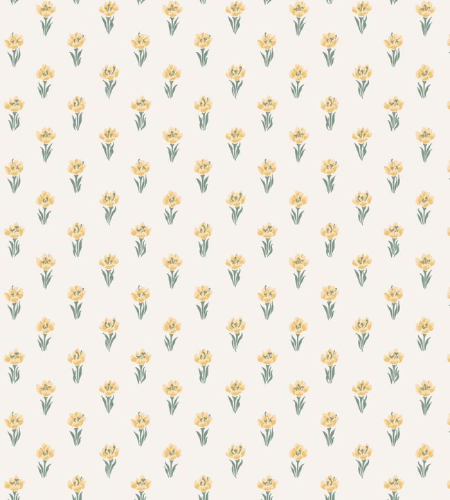 Betty Wallpaper by Sandberg Yellow