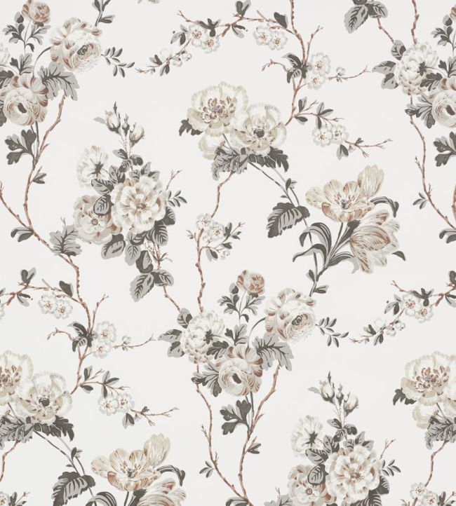 Betty Wallpaper by Schumacher Charcoal