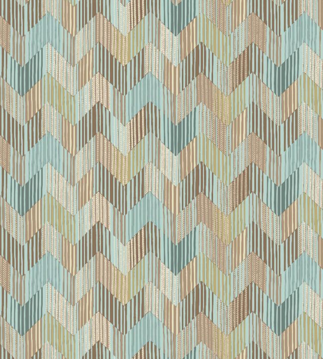 Betulle Wallpaper by Missoni Blue/Tan