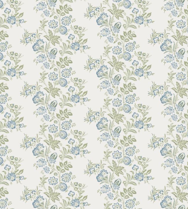 Bibury Fabric by Nina Campbell Blue/Green