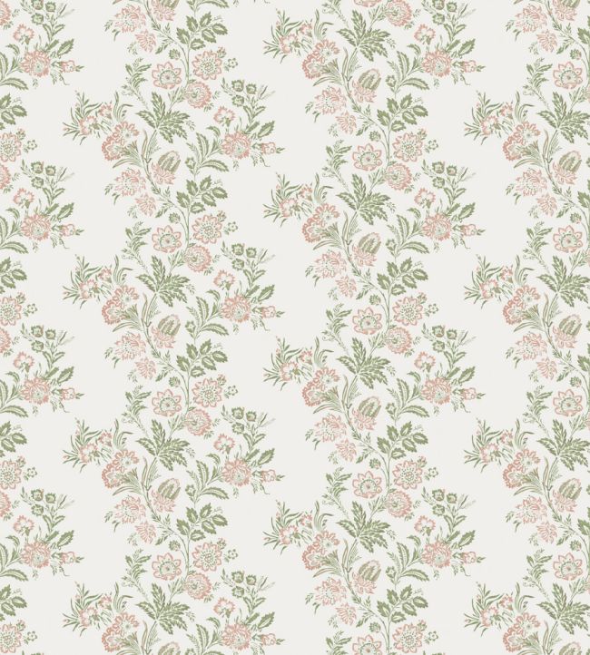 Bibury Fabric by Nina Campbell Blush/Green