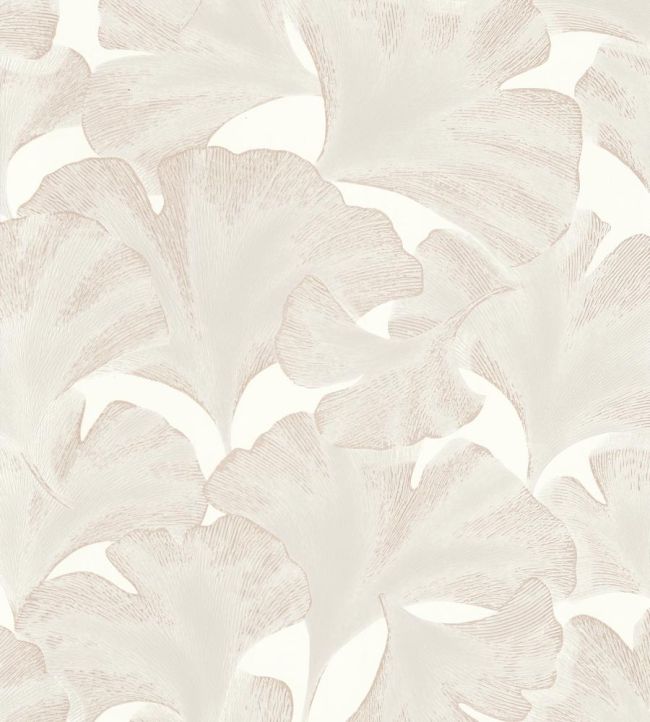 Biloba Wallpaper by Casadeco Blanc Neige