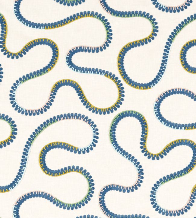 Bimble Embroidery Fabric by Scion Twilight