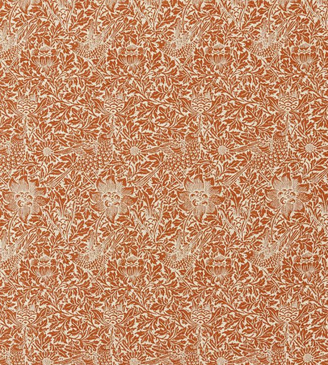 Bird & Anemone Weave Outdoor Fabric by Morris & Co Apricot/Linen