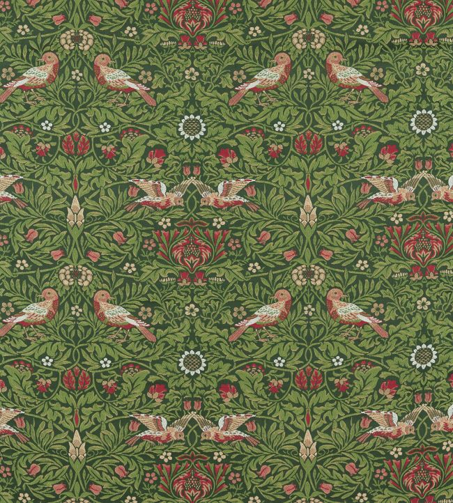 Bird Tapestry Fabric by Morris & Co Tump Green