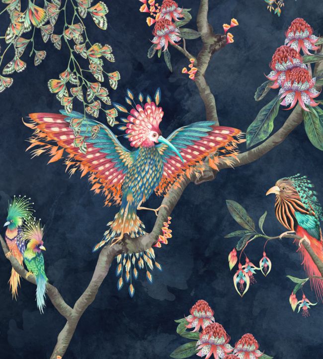 Birds In Paradise Wallpaper by Brand McKenzie Midnight