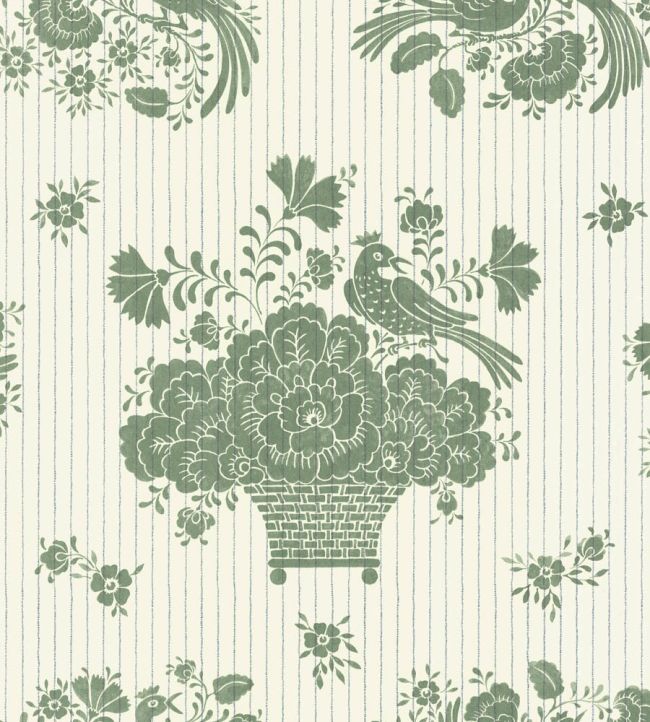 Birds Nest Wallpaper by Langelid Von Bromssen Celadon