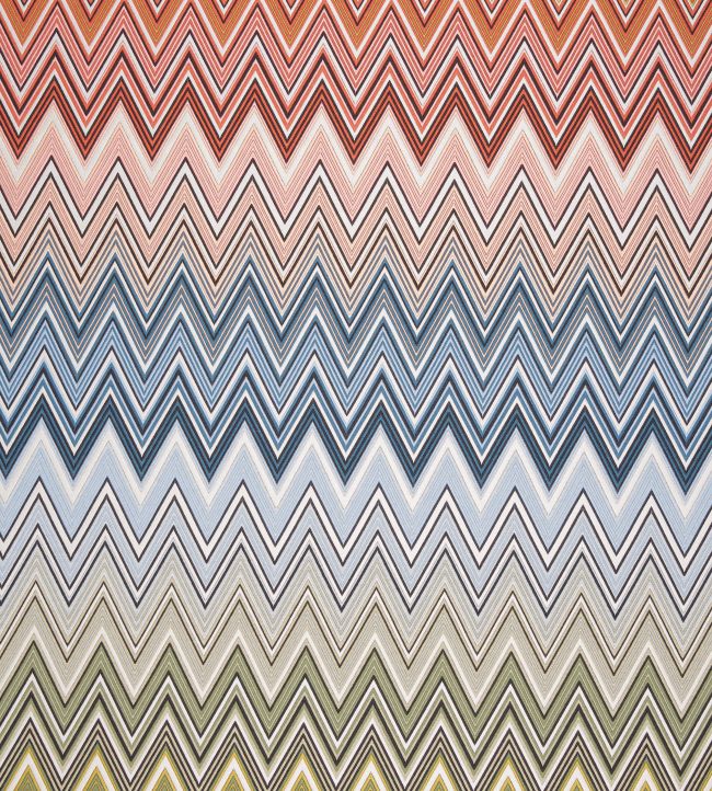 Birmingham Fabric in Fuxia Multicolor by MISSONI Home Collection