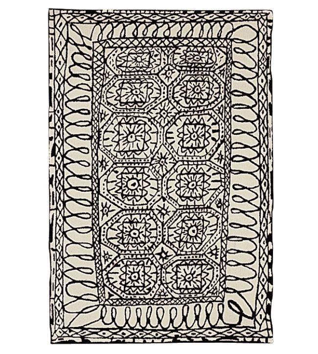 Nanimarquina Black on White Estambul rug 1 NM106-01-170255 1