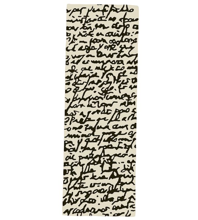 Nanimarquina Black on White Manuscrit Runner rug 2 NM108-02-80240 2