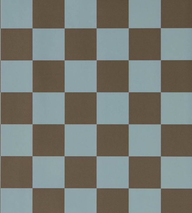 Blenets Check Wallpaper by Harlequin Atlantic/Chocolate