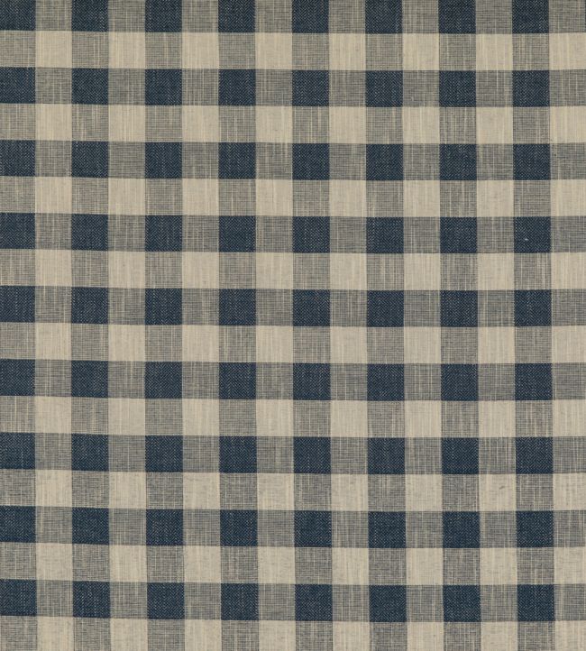 Block Check Fabric by Baker Lifestyle Indigo