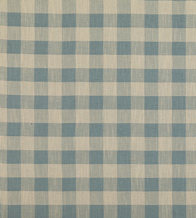 Block Check Fabric by Baker Lifestyle Soft Blue