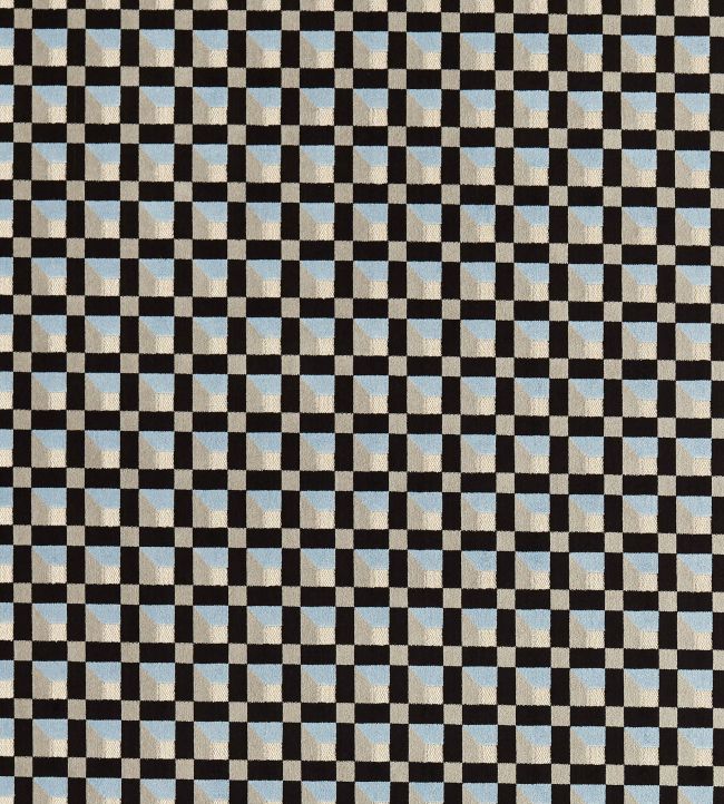 Blocks Fabric by Harlequin Cornflower / Black Earth / Sketched