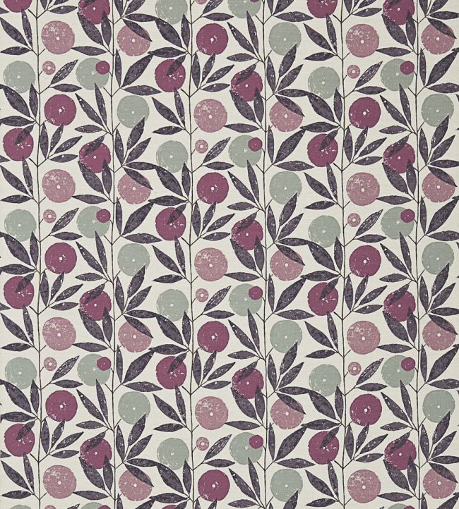 Blomma Fabric by Scion Heather / Damson / Stone