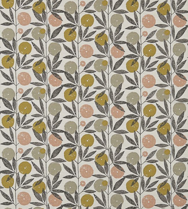 Blomma Fabric by Scion Toffee / Blush / Putty